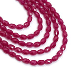 3x5mm/4x6mm Red Corundum Faceted Oval Beads, Sku#U2501