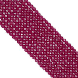 4mm Faceted Coin Red Corundum Beads,  Sku#U2502