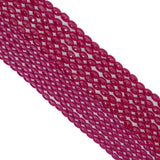 3x5mm/4x6mm Smooth Barrel Shape Red Corundum Beads, Sku#U2503