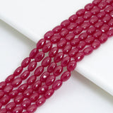 3x5mm/4x6mm Smooth Barrel Shape Red Corundum Beads, Sku#U2503