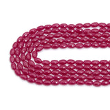 3x5mm/4x6mm Smooth Barrel Shape Red Corundum Beads, Sku#U2503