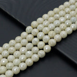 Mystic Jade Round Faceted Beads, Sku#U2508