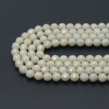 Mystic Jade Round Faceted Beads, Sku#U2508