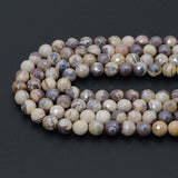 Mystic Zebra Jsaper Round Faceted Beads, Sku#U2509
