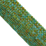 Green Turquoise Jade Round Smooth Beads, Sku#U2510
