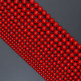 Yellow/Green/Red Jade Round Smooth Beads, Sku#U2511