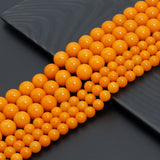 Yellow/Green/Red Jade Round Smooth Beads, Sku#U2511