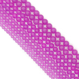 Pink/Red/Purple Jade Round Smooth Beads, Sku#U2512