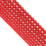 Pink/Red/Purple Jade Round Smooth Beads, Sku#U2512