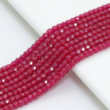 2x3mm Red Corundum Faceted Rondelle Beads, Sku#U2518