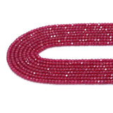 2x3mm Red Corundum Faceted Rondelle Beads, Sku#U2518
