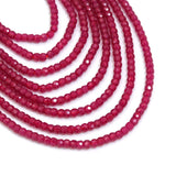 2x3mm Red Corundum Faceted Rondelle Beads, Sku#U2518