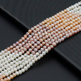 Multicolor Freshwater Pearl Rondelle Beads, 4A Qautily, Sku#U2520