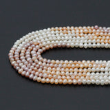 Multicolor Freshwater Pearl Rondelle Beads, 4A Qautily, Sku#U2520