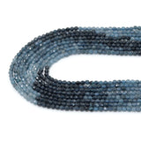 2mm Genuine Quality Blue Tourmaline Round Faceted Beads, Sku#U2528