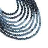 2mm Genuine Quality Blue Tourmaline Round Faceted Beads, Sku#U2528