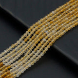 2mm Genuine Citrine Round Faceted Beads, Sku#U2529