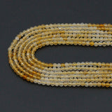 2mm Genuine Citrine Round Faceted Beads, Sku#U2529