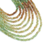 2mm Genuine Green Tourmaline Round Faceted Beads, Sku#U2530