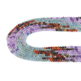2mm Genuine Mixed Stone Round Faceted Beads, Sku#U2532