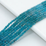 2mm Genuine Quality Apatite Round Faceted Beads, Sku#U2533
