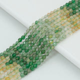 2mm/3mm Genuine Fluorite Round Faceted Beads,Sku#U2534