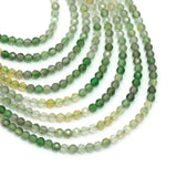 2mm/3mm Genuine Fluorite Round Faceted Beads,Sku#U2534