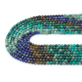 2mm/3mm Genuine CHryscolla Lapis Round Faceted Beads, Sku#U2537