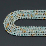 2mm/3mm/4mm Genuine Amazonite Round Faceted Beads, Sku#U2538