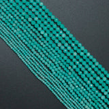2mm/3mm/4mm Genuine Amazonite Round Faceted Beads,Sku#U2539