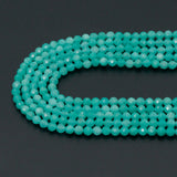 2mm/3mm/4mm Genuine Amazonite Round Faceted Beads,Sku#U2539