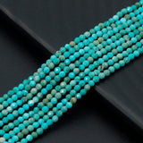 2mm Genuine Chinese Turquoise Round Faceted Beads, Sku#U2541