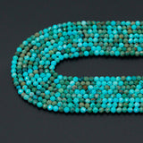 3mm Genuine Chinese Turquoise Round Faceted Beads, SKu#U2542