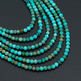 3mm Genuine Chinese Turquoise Round Faceted Beads, SKu#U2542