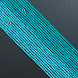 1x2mm Turquoise Faceted Rondelle Beads, Sku#U2547