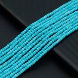 1x2mm Turquoise Faceted Rondelle Beads, Sku#U2547
