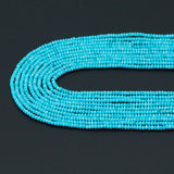 1x2mm Turquoise Faceted Rondelle Beads, Sku#U2547