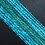 2x3mm Turquoise Faceted Rondelle Beads, Sku#U2548