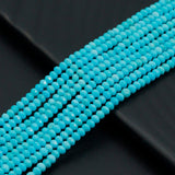 2x3mm Turquoise Faceted Rondelle Beads, Sku#U2548