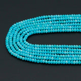 2x3mm Turquoise Faceted Rondelle Beads, Sku#U2548