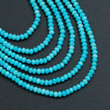 2x3mm Turquoise Faceted Rondelle Beads, Sku#U2548
