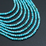 2.5x2.5mm Turquoise Faceted Cube Beads, Sku#U2550