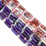 12x40mm Hexagonal Prism Agate Beads, Sku#U2564