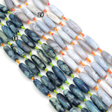 14x40mm Smooth Barrel Shape Agate Beads, Sku#U2566