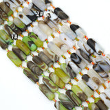 12x40mm Smooth Pillow Shape Agate Beads, Sku#U2567