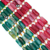 12x40mm Smooth Pillow Shape Agate Beads, Sku#U2567