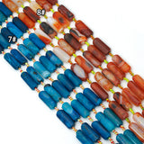 12x40mm Smooth Pillow Shape Agate Beads, Sku#U2567