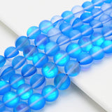 Beautiful Sapphire Blue Spectrolite Quartz Matte, 6mm/8mm/10mm/12mm Blue Crystal beads, Blue Beads, 15.5inch strand, SKU#U288