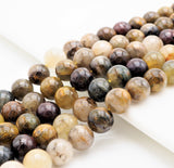Quality Natural Pitersite Round Smooth Beads, 6mm/8mm/10mm/12mm beads, Brown Gemstone Beads, 15.5inch strand, SKU#U309