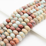 Quality Natural Serpentine Rondelle Smooth Beads, 3x4/4x6/5x